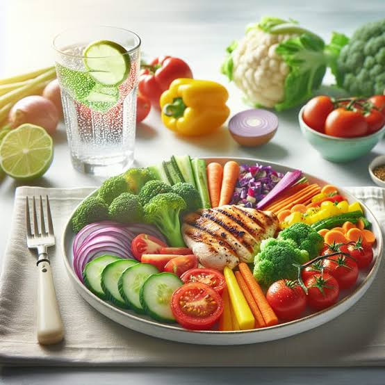 Balance Diet Morning Healthy Nutrition