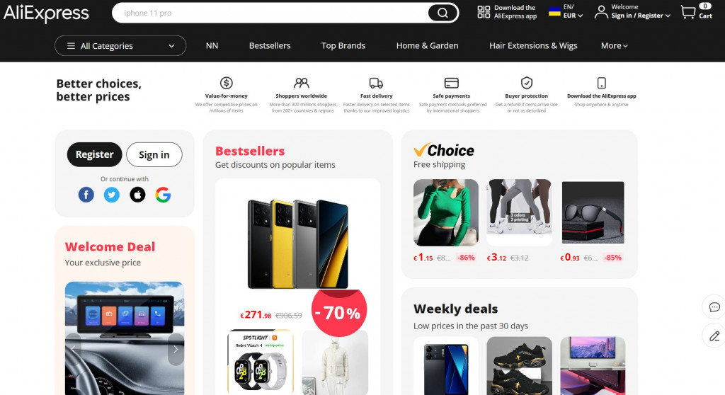 well design ecommerce website