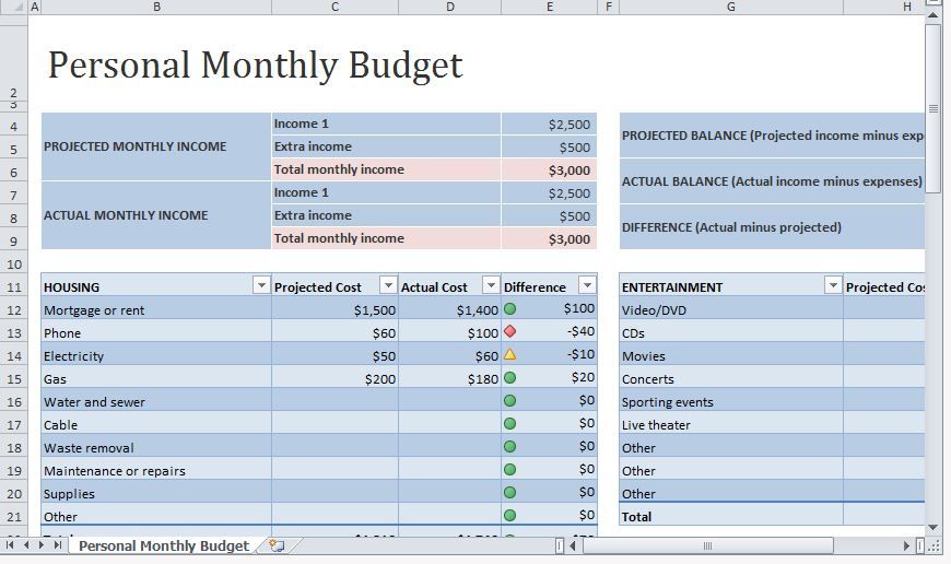 personal budget planner