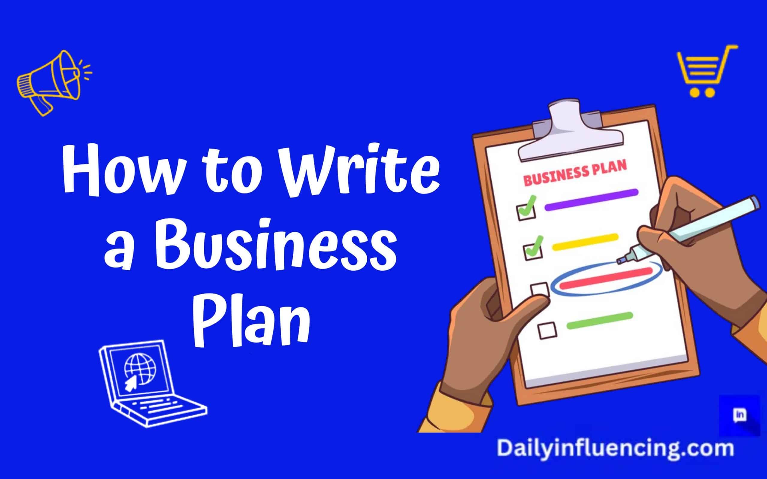 How to write a business plan